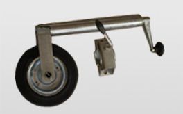Trailer landing gear with solid wheel
